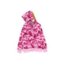 This Coach LOWLINE BAPE HOODIE is available in pink.